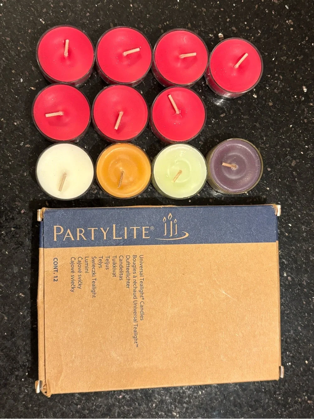 Partylite Mixed & Crimson Berry  Tealights - RETIRED 11 Count Box